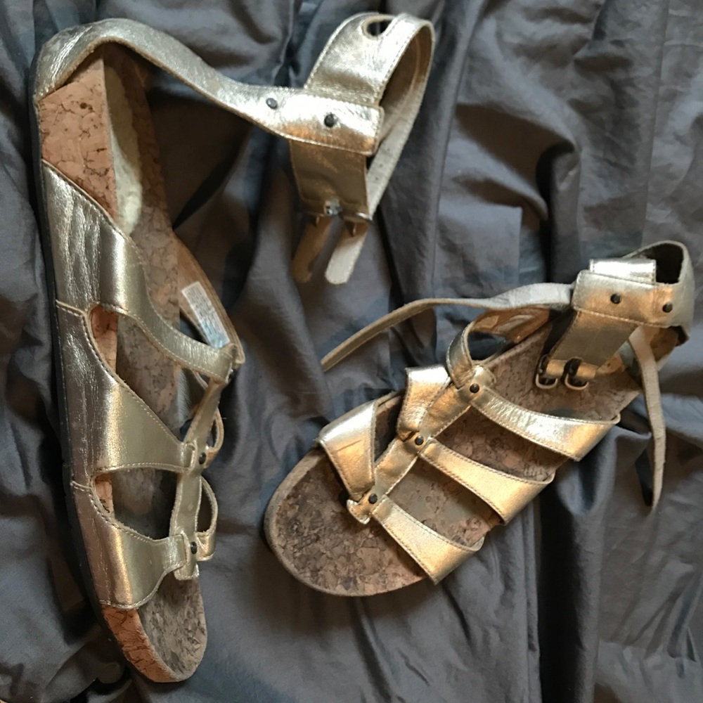 Authentic UGG gold gladiator sandals SIZE 12